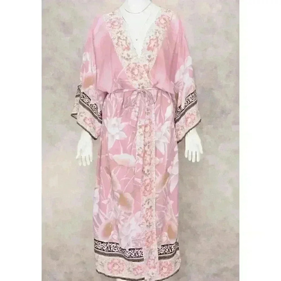 NEW VINTAGE BOHEMIAN ROBE KIMONO - Picture 7 of 11